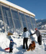 Solar Shed in Winter