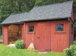 DIY Plans for a Colonial Style Shed and Open Storage Shelter