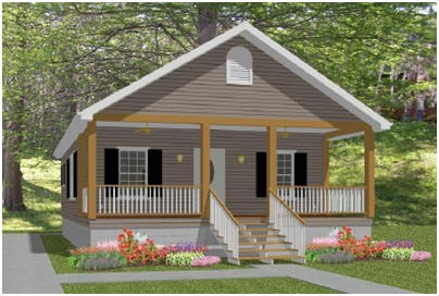 The 784 square foot Laura Cottage is a perfect starter home 
