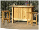 Wooden Patio or Deck Service Bar
