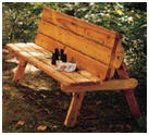This Bench Folds Out Into a Picnic Table