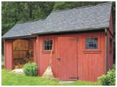 Shed with Open Shelter for Fire Wood