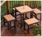 Outdoor Dining Benches and Table Plans