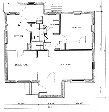 Floor Plan of Alaskan Concrete Cottage