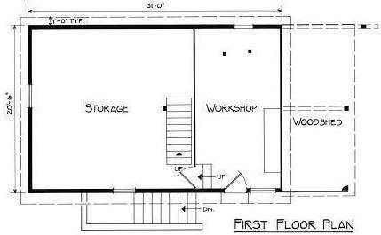 Floor Plan - 1854 Hillside Carriage Barn in Olympia, Washington