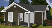 Backyard Cottage with Front Porch and Skylights