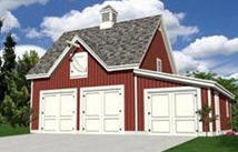Three Car Barn with Storage Loft