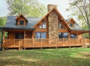 Contemporary Cedar log Cabin