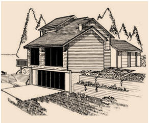 Free Passive Solar Home Designs for the Midwest United States at BuildItSolar.com - Download any of seventeen design studies for passive solar, super insulated and earth-bermed homes that were planned for construction in Midwestern and middle American states.