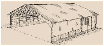 Free, Pole-Frame Equipment Shed Plans from The Canada Plan Service