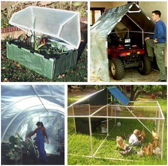 Free Project Plans from PVCPlans.com - Choose from plans for inexpensive DIY home and garden projects using PVC pipe. Find designs for simple cold frames, a hoop greenhouse, chicken coops, a shed or small vehicle shelter and more.  