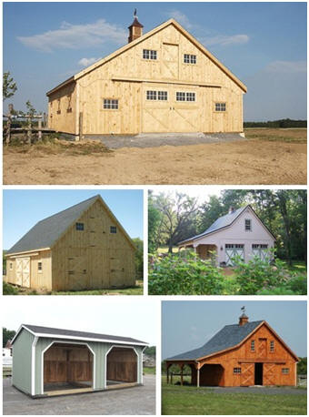 Free Three and Four Stall Horse Barn Plans - Download free plans for beautiful horse barns from  BarnToolBox.com