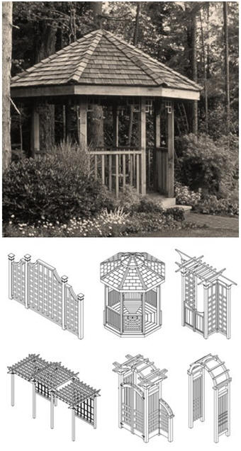 Build a gazebo, pergola, trellises, arbors, screen walls and more with durable Western Red Cedar and free plans from RealCedar.com 